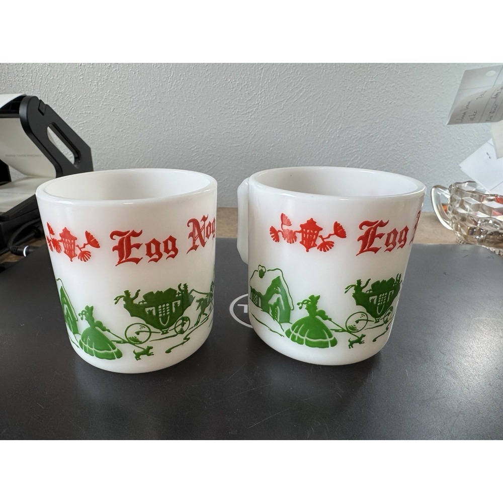 Egg Nog Cups (2) Hazel Atlas
